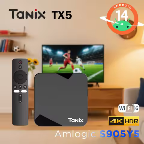 Android 14 TV Box Tanix TX5 Amlogic S905Y5 Smart TV Box 4GB 32GB 4K@60fps BT HDR10+ 2.4G&5G Wifi6 Se