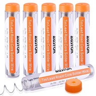 AUSTOR 6 Pack 60-40 Rosin Core Solder, Solder Wire Tin Lead Electrical Soldering Tools Diameter 0.8m