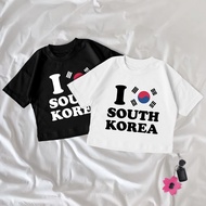 Bintang Sakura T-SHIRTS I LOVE SOUTH KOREA COTTON COMBED 30S PREMIUM SIZE S-5XL TOPS CLOTHES BLOUSE 