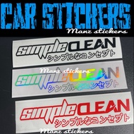 SIMPLE CLEAN  D2 / CAR STICKER SIMPLE CLEAN