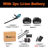 1400W Brushless Cordless Electric Hedge Trimmer Dual Action Grass Trimmer Pruning Saw Garden Tools w