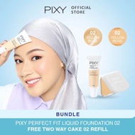 Foundation FREE Bedak TWC PIXY Perfect Fit Liquid Foundation 20ml | Foundation Pixy | Foundation Cai