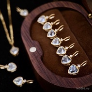 Pendant Head 18k Gold Aquamarine Accessories Without Chain Pendant Holder Heart-Shaped AU750 Cut VMF