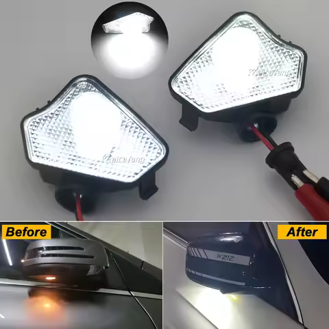 2X Led Under Side Mirror Puddle Lights For Mercedes Benz A-Class W176 W246 W242 C E S CLA CLS GLA GL