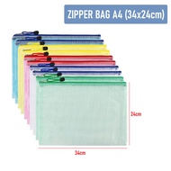 Zipper Bag / Map Jaring / Map Ziper Kecil / Map Zipper Besar / Travel Pouch / Map Resleting / Map Pl