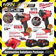 MILWAUKEE Automotive Solutions Package ( FMTIW2F12-0X0 + FIW212-0X0 + 2 x Batteries 5.0Ah + 1 x M12-