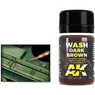 AK Interactive AK045 DARK BROWN WASH FOR GREEN VEHICLES