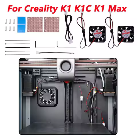 Fast Cooling Fan Kit For Bambu Lab P1P P1S X/Y-axis Nema17 Stepper Motor Pure Copper Heat Sink For C
