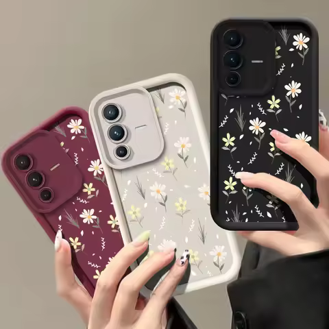 Daisies Flowers Phone Case For Vivo V25 V25E V27 V27E V29 V29E V30 V30E V30SE V40 V40SE Pro Lite Sho