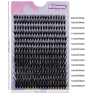 New Single Eyelash Extension Cluster 40D/80D 266Pcs Mixed D Volume 9-16mm DIY