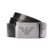 安普里奥·阿玛尼 EMPORIO ARMANI 男士黑色皮革板扣双面皮带腰带 Y4S504 Y132J 89861
