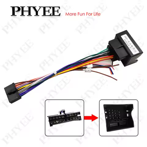 20 Pin to Quadlock Radio Wiring Harness Adapter, Quad Lock 40Pin Female Connector, for Volkswagen Se