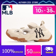 รองเท้าผ้าใบ MLB-MLB Street Style Logo สีขาว unisex Anti-slip and wear-resistant ความสูงเพิ่มขึ้นรองเท้า Special gift box packaging