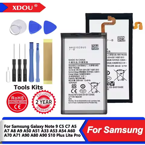 High Quality Battery For Samsung Galaxy Note 9 C5 C7 A5 A7 A8 A9 A50 A51 A33 A53 A54 A60 A70 A71 A90