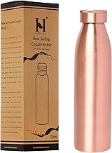 Pure Copper Water Bottle for Ayurvedic Health Benefits, 900 Ml (30.40 Fl Oz) (With Lacquered Outside)