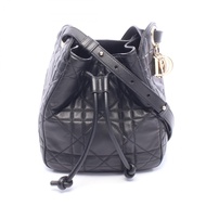 【二手】Dior D-Motion 小號 Cannage M2851ONWP 黑色羊皮單肩包