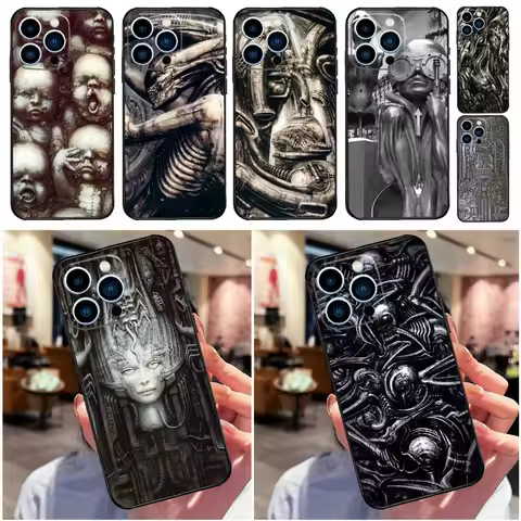 Hr Giger Li II Phone Case For Apple iPhone 16 15 14 13 12 11 17 Pro Max Mini 17 Air 16e 16 Plus Back