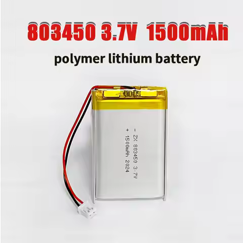 3.7V 1500mAh 803450 Lipo Battery Lithium Ion Polymer Batteries PH2 P for Gps Navigator Car Logger DV