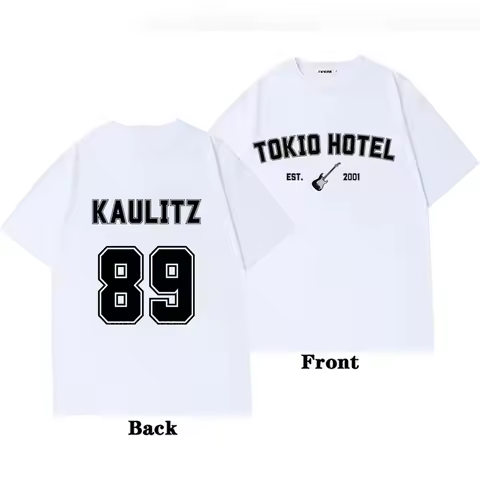 Rock Band Tokio Hotel Kaulitz Graphic Print T Shirt Fashion Punk Short Sleeve Casual Hip op Streetwe