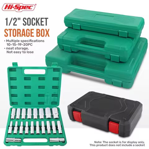 Empty Socket Storage Case 10/19/21PC Tool Organizer for Long & Deep Sockets Professional Metalworkin
