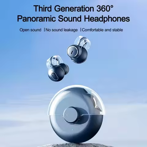 Wireless Bluetooth 5.4 headphones, earbud-style true wireless headphones, with microphone, sports he