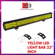 Yellow LED Light Bar 23'' Inch 324W Triple Rows Work Light 24V For Car Tractor Boat Off Road Truck SUV ATV Lamp Sport