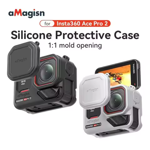 aMagisn For Insta360 Ace Pro2/Ace Pro Silicone Case Protective Cover Lens Body Protection Insta360 A