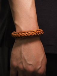 手工編織牛皮手環 支持客製化訂製手圍