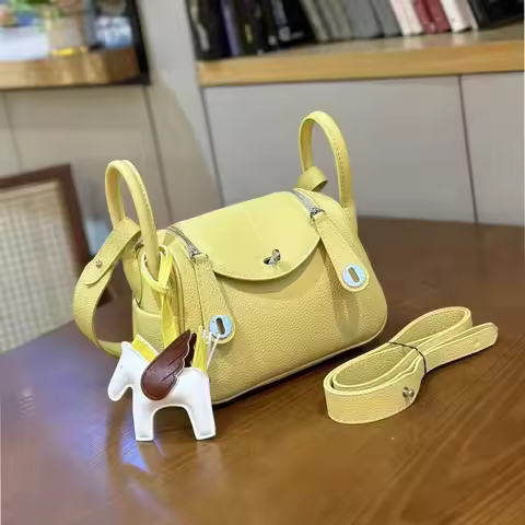 Retro Lindy Bag Mini Pillow Handbag Women's Shoulder Bag Crossbody Bag Simple Fashion Medicine Box D