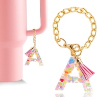 Letter Charm Accessories for Tumbler IceFlow Water Bottle Pendant 1 PCS Cute Initial Keychain Handle