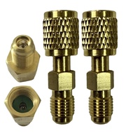 [SNNY] 1/2Pcs R32 R454B Refrigerant Brass Adapter Rustproof Universal Easy to Install Gauge Hose Con