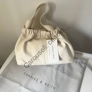 小ck 雲朵包 Ally 抓皺軟質包 - 奶油色 10151077 Ally Ruched Slouchy Chain-Handle Bag - Cream