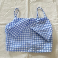 Used Forwarding A Blue Crop Top With Spaghetti Straps Lovito Brand.🩵