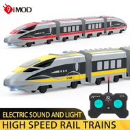 Toy DIY Simulation RC Train Electric Bullet Train Locomotive High with Sound Light Gift for Birthday