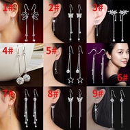 9 Fashion Classic Mid-Length Tassel Butterfly Five-petal Flower Five-pointed Star Earrings Jewelry