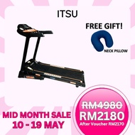 [FREE SHIPPING] ITSU Aire Track Multi Functional Treadmill Free Neck Pillow - Support Up to 120kg - Easily folding