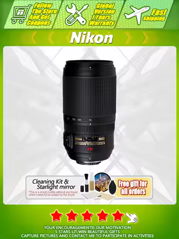 NIKON AF-S 70-300mm F4.5-5.6G IF-ED VR LENS for Nikon D3200 D3300 D3400 D5200 D5300 D5500 D90 D7100 