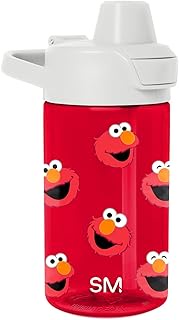 Simple Modern Kids Tritan Plastic Summit Water Bottle | Sesame Street 12 oz BPA-Free Cup with Covere