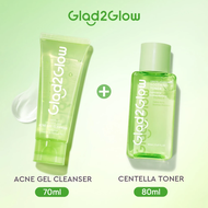 Glad2Glow 2 In 1 Skincare Set Cleanser+Toner Brightening/Repair/Anti Acne 2pcs Makeup Facial Wash Cl