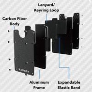 KARBEN 碳纖維 RFID 屏蔽錢包/ 可容納 12 張標準尺寸的信用卡槽/包含 NFC 標籤用於...