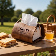 Soft Wooden B & B Hotel Storage Wooden Desktop Artistic Creative Tissue Box Appearance Tissue Box Ma