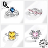 DORIS JEWELRY Diamond Perempuan Ring Cincin Original Moissanite Fashion Silver Adjustable 925 Women M120