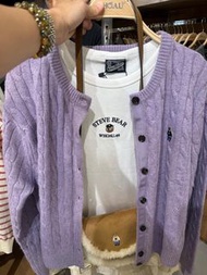 Who.A.U 刺繡小熊針織長袖外套✅100%韓國專門店/免稅店購入