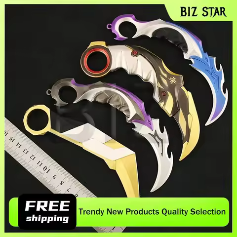 Valorant Melee Series Purple Gold Claw Knife Game Peripherals Karambit Metal Weapon Model Tactical M