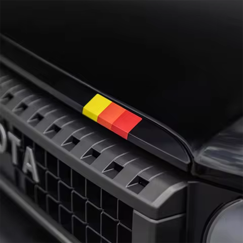 2pcs Car Stying Front Hood Bumper Vent Sticker with Rear Precut Tricolor Decal Vinyl Graphics for La