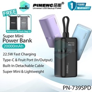 Pineng PN-739SPD 20000mAh Powerbank Super Mini Power Bank Original Pineng PowerBank PN-739PD PN739 P