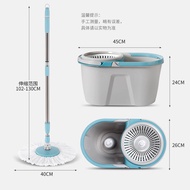 S-T🔰【Free Shipping】Mop Double-Drive Rotating Mop Hand-Free Foot-Stepping Water Mop Stainless Steel Rod SQNO