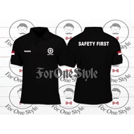 POLOSHIRT SAFETY FIRST T-SHIRT - Poloshirt Safety First FREE NAME - Custom Poloshirt Company - foron