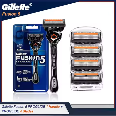 Gillette Fusion 5 Proglide Shaver Manual Safety Razor FlexBall Handle 5-layer Blade Refills for Men'