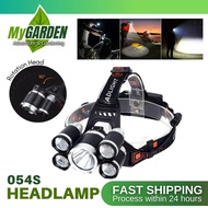 054S Outdoor Headlamp 80000LM 5 LED XML-T6 Rechargeable Head Light